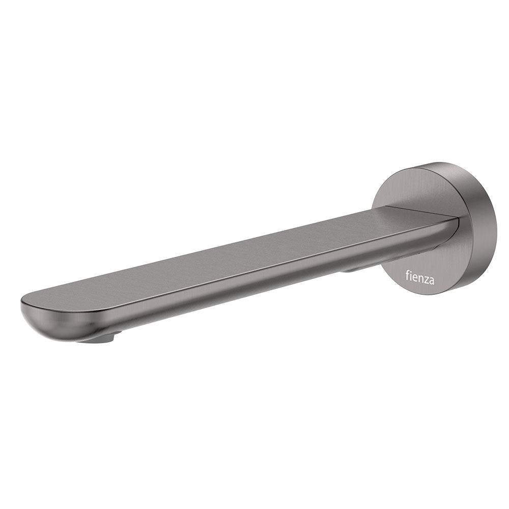Fienza 234116GM-2-LF Empire Slim Wall Bath/Basin Outlet, 220mm, Round Plate, Lead Free, Gun Metal