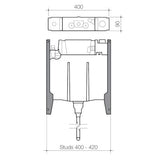 Caroma 237002 Invisi Series II® Cistern - Induct/Inwall/Inceiling - Urinals - Single Flush