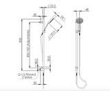 Greens Swept Diverter Shower Mixer, Chrome, 18603590