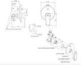 Greens Novi Shower Mixer with Diverter, PVD Brushed Nickel, 24203590BN