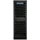 Artusi AWCD160BV Dual Zone Wine Cooler, 154 Bottle, Reversible Double Doors, Matte Black