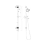 Nero NR251905aBG Opal Rail Shower With Air Shower - Brushed Gold