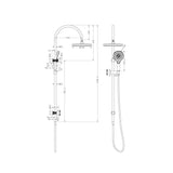 Nero NR251905eBN Opal Twin Shower Set - Brushed Nickel