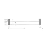 Nero NR2524dBG Opal Double Towel Rail 600mm - Brushed Gold