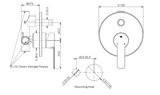 Greens Astro II Shower Diverter Mixer, PVD Brushed Nickel, 253490BN