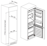 Kleenmaid CRZ27011 270L Integrated Top Mount Refrigerator with Bottom Mount Freezer