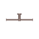 Nero Mecca Double Toilet Roll Holder Brushed Bronze NR1986dBZ