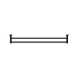 Nero Dolce Double Towel Rail 800mm Matte Black NR2030DMB