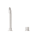 Nero Mecca Hob Basin Mixer Square Spout Brushed Nickel NR221901cBN