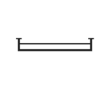 Nero Dolce 700mm Double Towel Rail Matte Black NR3630DMB