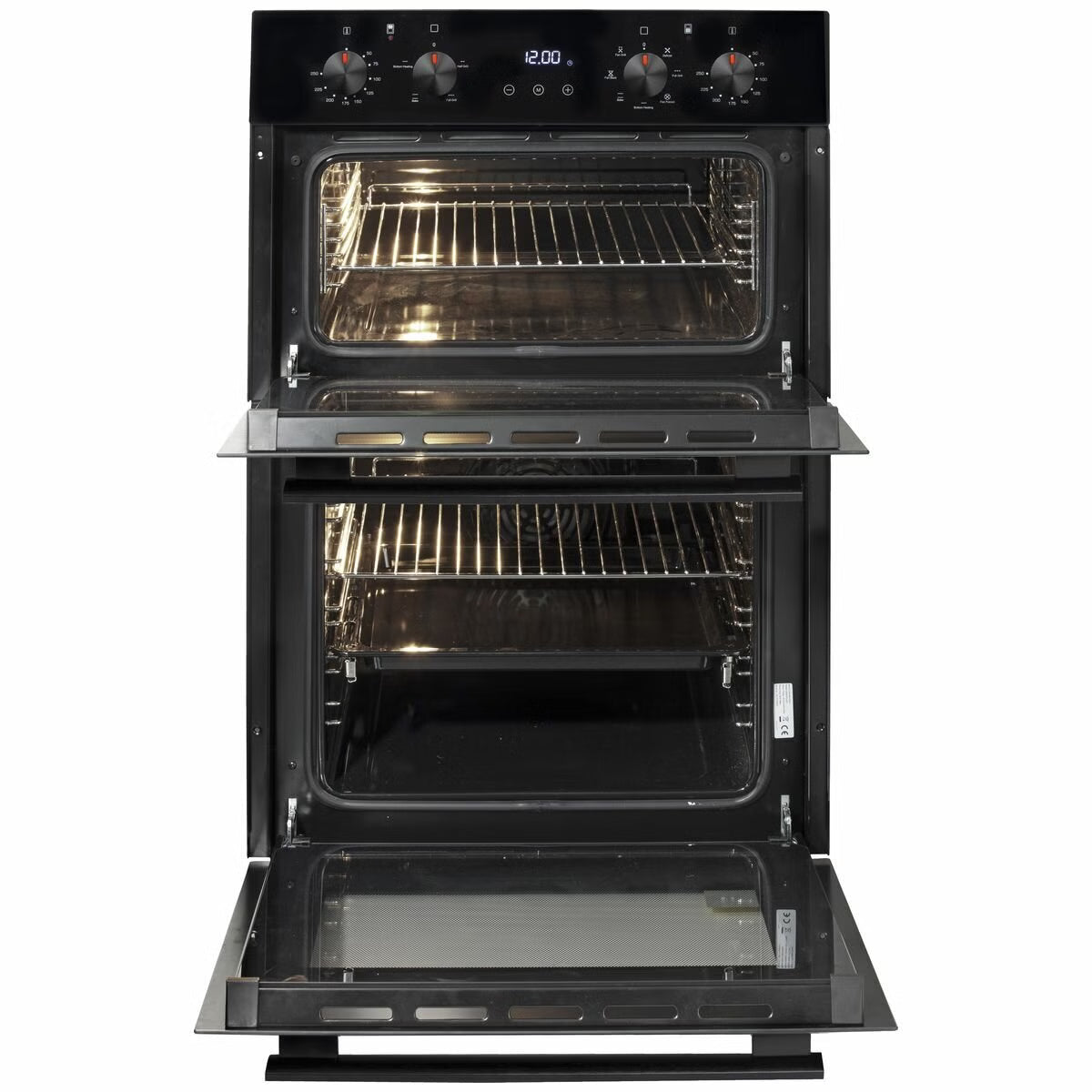 Artusi CAO888B 60cm Electric Built in Double Wall Oven, Black