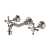 Fienza 336102BN Lillian Shepherds Crook Bath Set, Brushed Nickel