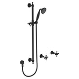 Fienza Lillian Rail Shower Set Matte Black 336103Bk Showers