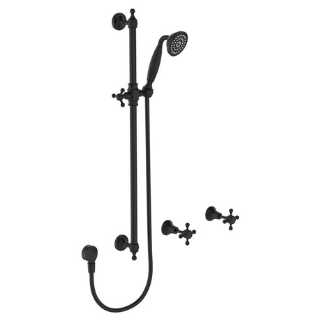 Fienza Lillian Rail Shower Set Matte Black 336103Bk Showers