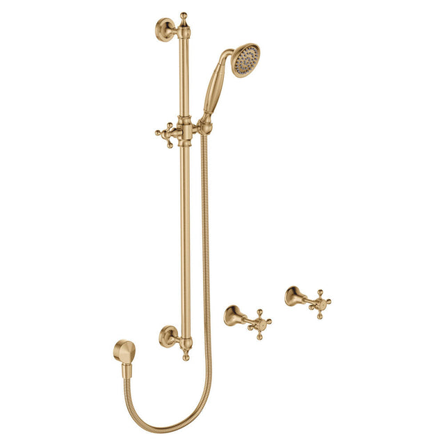 Fienza Lillian Rail Shower Set Urban Brass 336103Ub Showers
