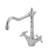 Fienza Lillian 336106 Shepherds Crook Chrome Sink Mixer Kitchen Taps