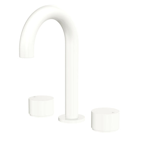 Fienza 338101MW-LF Kaya Round Hob Set Round Taps Matte White