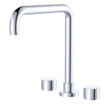 Fienza 338106-LF Kaya Squareline Hob Set Round Taps Chrome