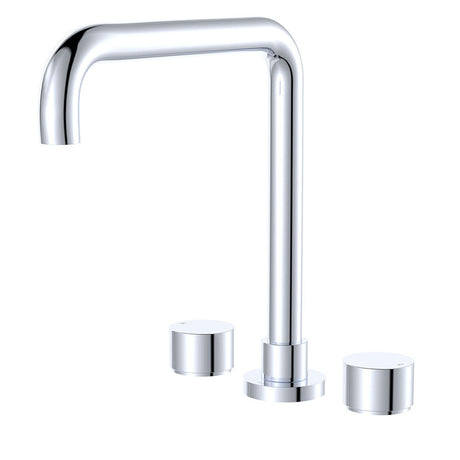 Fienza 338106-LF Kaya Squareline Hob Set Round Taps Chrome