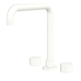Fienza 338106MW-LF Kaya Squareline Hob Set Round Taps Matte White
