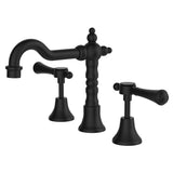 Fienza 339101BL-LF Lillian Shepherds Crook Lever Basin Set, Matte Black