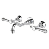 Fienza 339102CC-LF Lillian Lever Basin Bath Wall Set, Chrome