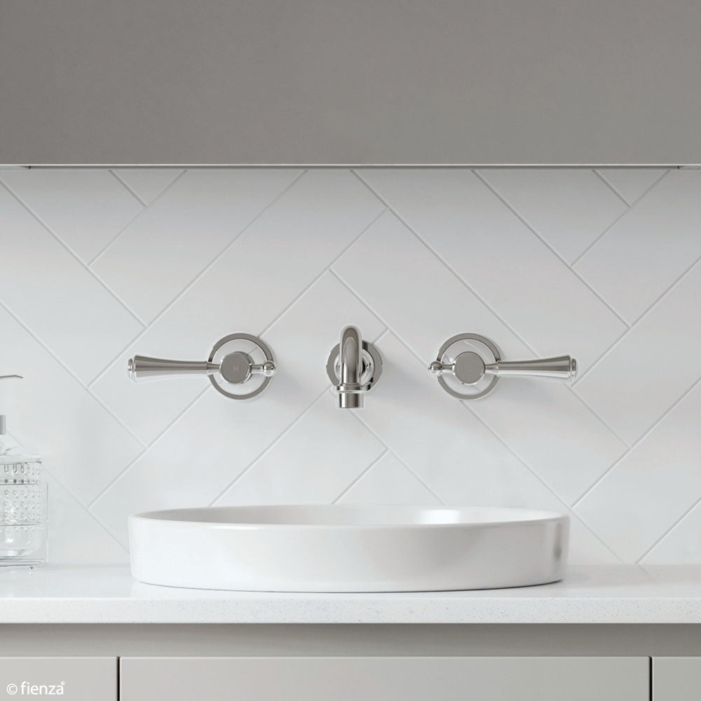 Fienza 339102CC-LF Lillian Lever Basin Bath Wall Set, Chrome