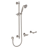 Fienza 339103NN Lillian Lever Rail Shower Set, Brushed Nickel Handles, Brushed Nickel