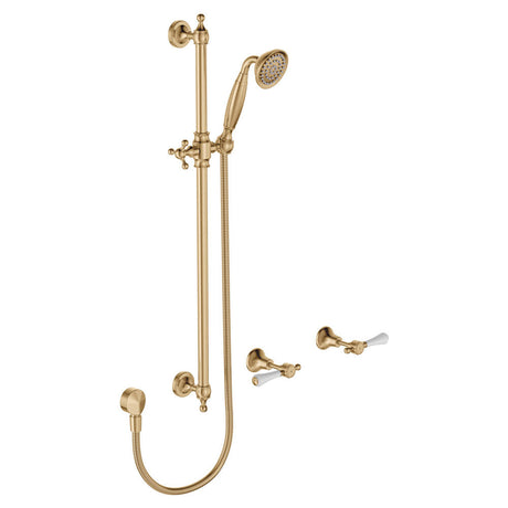 Fienza Lillian Lever Rail Shower Set Urban Brass 339103Ub Showers
