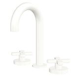 Fienza 343101MW-LF Kaya Round Hob Set Cross Taps Matte White