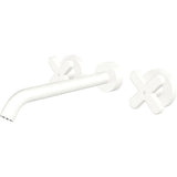 Fienza 343102MW-220-LF Kaya Wall Set Cross Taps 220mm Matte White