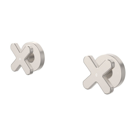 Fienza 343104BN-LF Kaya Cross Wall Taps Brushed Nickel