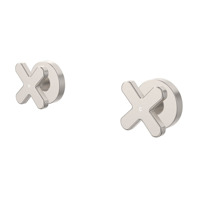 Fienza 343104BN-LF Kaya Cross Wall Taps Brushed Nickel
