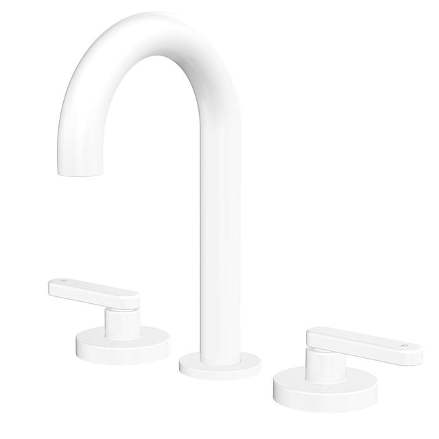 Fienza 344101MW-LF Kaya Round Hob Set Lever Taps Matte White