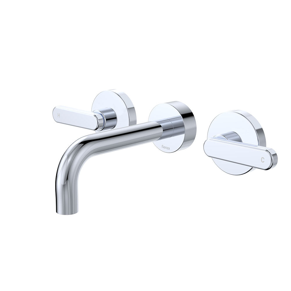 Fienza 344102-130-LF Kaya Wall Set Lever Taps 130mm Chrome