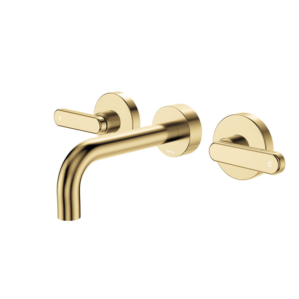 Fienza 344102UB-130-LF Kaya Wall Set, Lever Taps, 130mm, Urban Brass