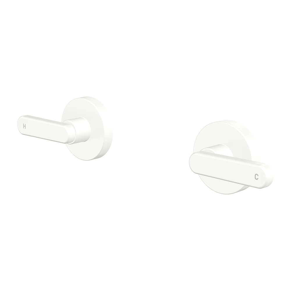 Fienza 344104UB-LF Kaya Lever Wall Taps Matte White