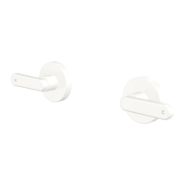 Fienza 344104UB-LF Kaya Lever Wall Taps Matte White