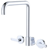 Fienza 344105-LF Kaya Squareline Wall Set Lever Taps Chrome