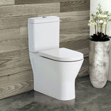 Fienza 385447WA Resort Back-to-Wall Toilet Suite, S Trap, 90-200, with Bottom Inlet, White