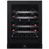 Artusi AWC37BV Dual Zone Wine Cooler, 37 Bottle, Reversible Door, Matte Black