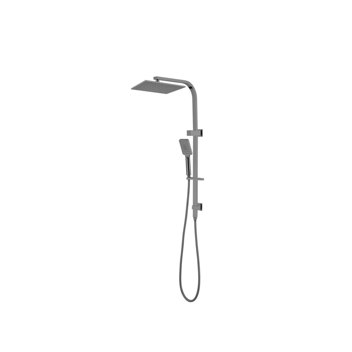 Nero NR301505cGM Celia Square 250mm Combination Shower - Gunmetal Grey