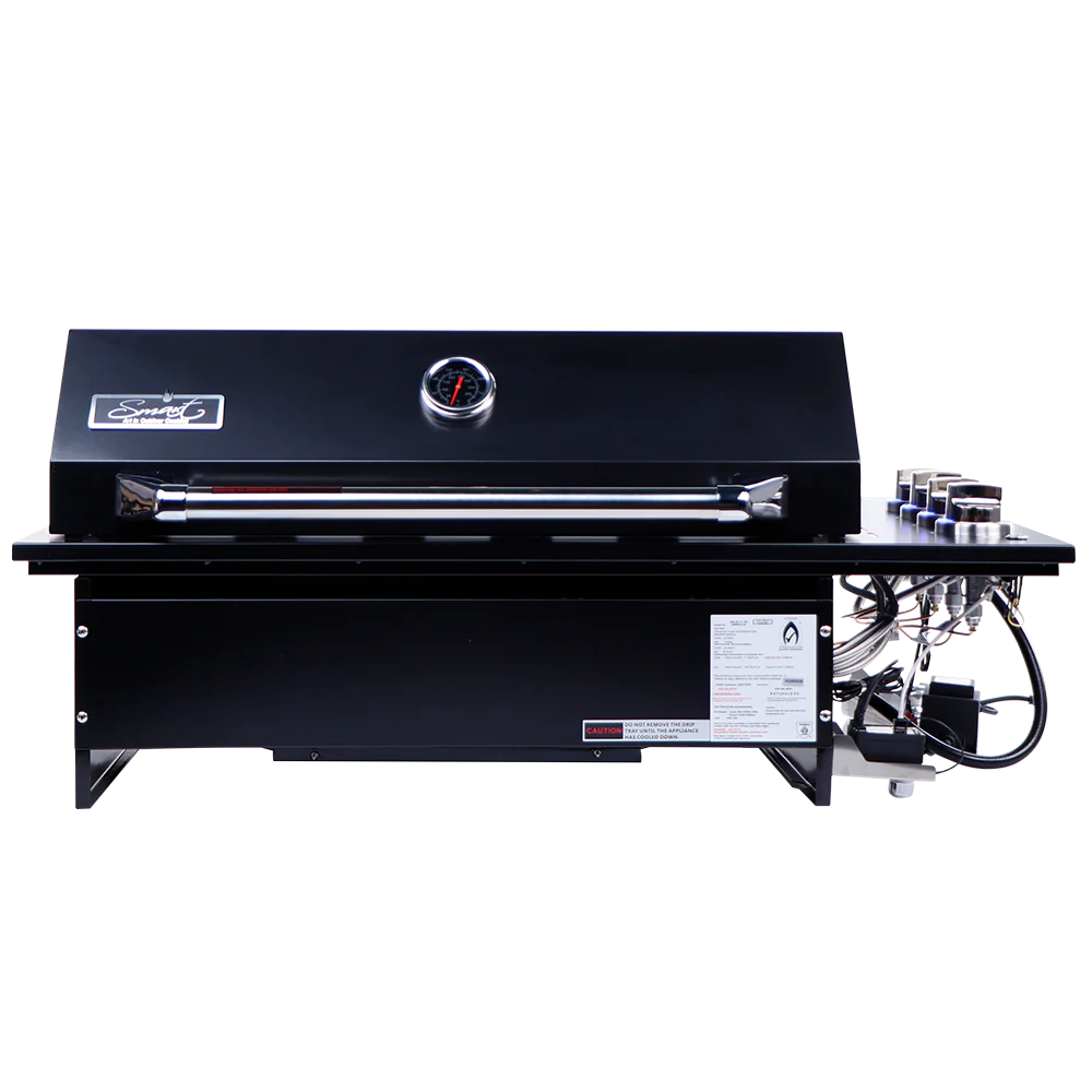 Smart 4000DG SL-BLK Four Burner Drop-In BBQ in Black