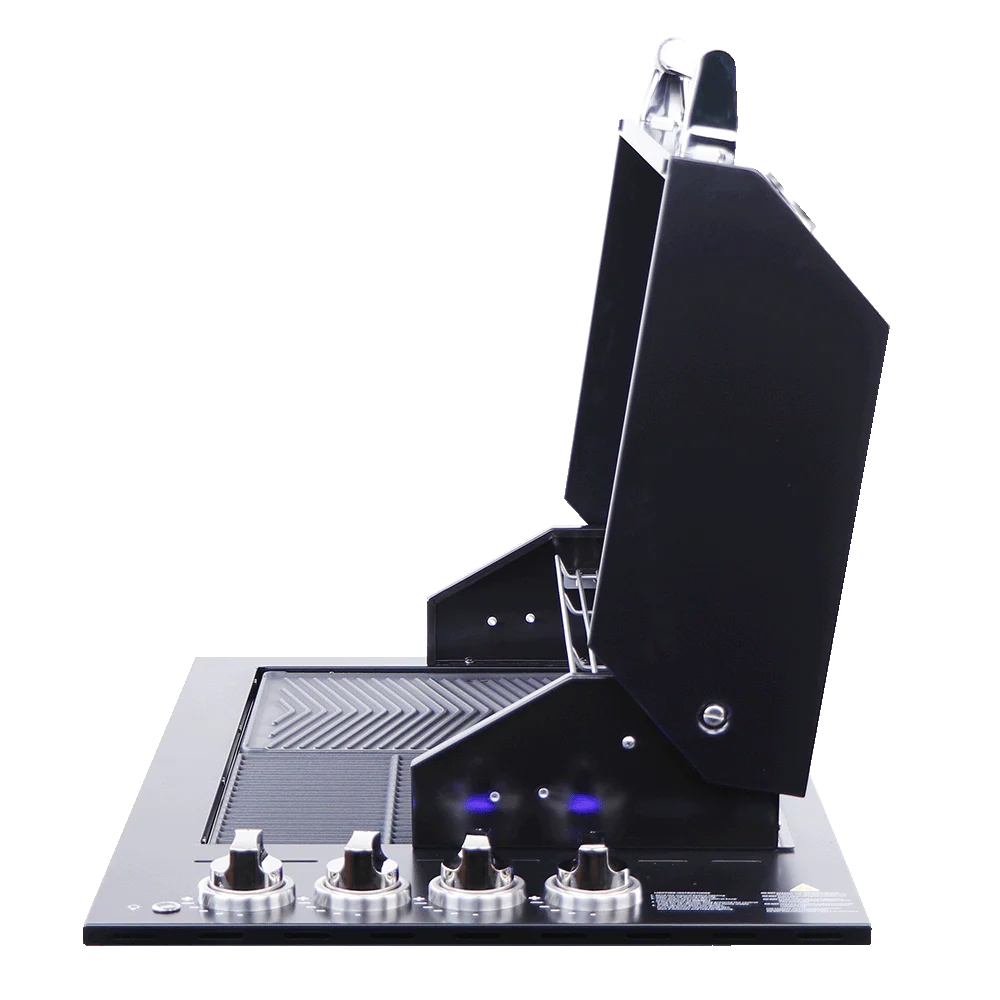 Smart 4000DG SL-BLK Four Burner Drop-In BBQ in Black