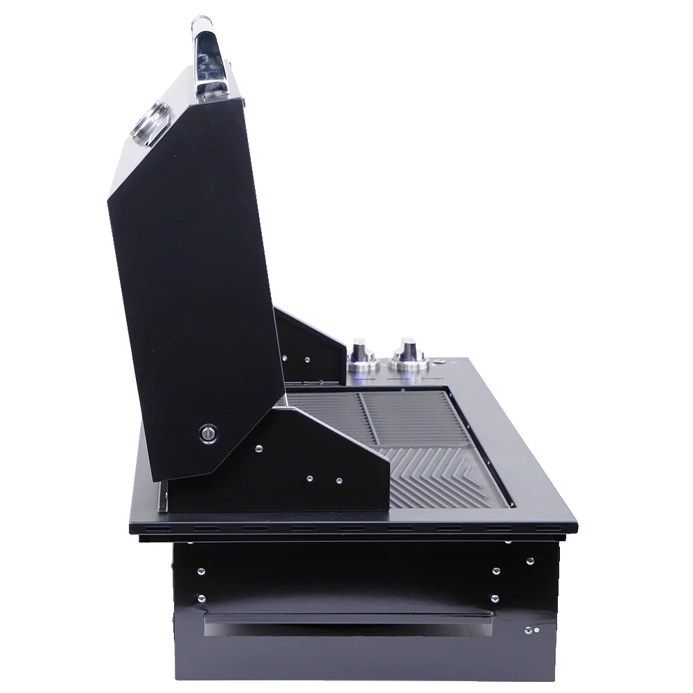 Smart 4000DG SL-BLK Four Burner Drop-In BBQ in Black