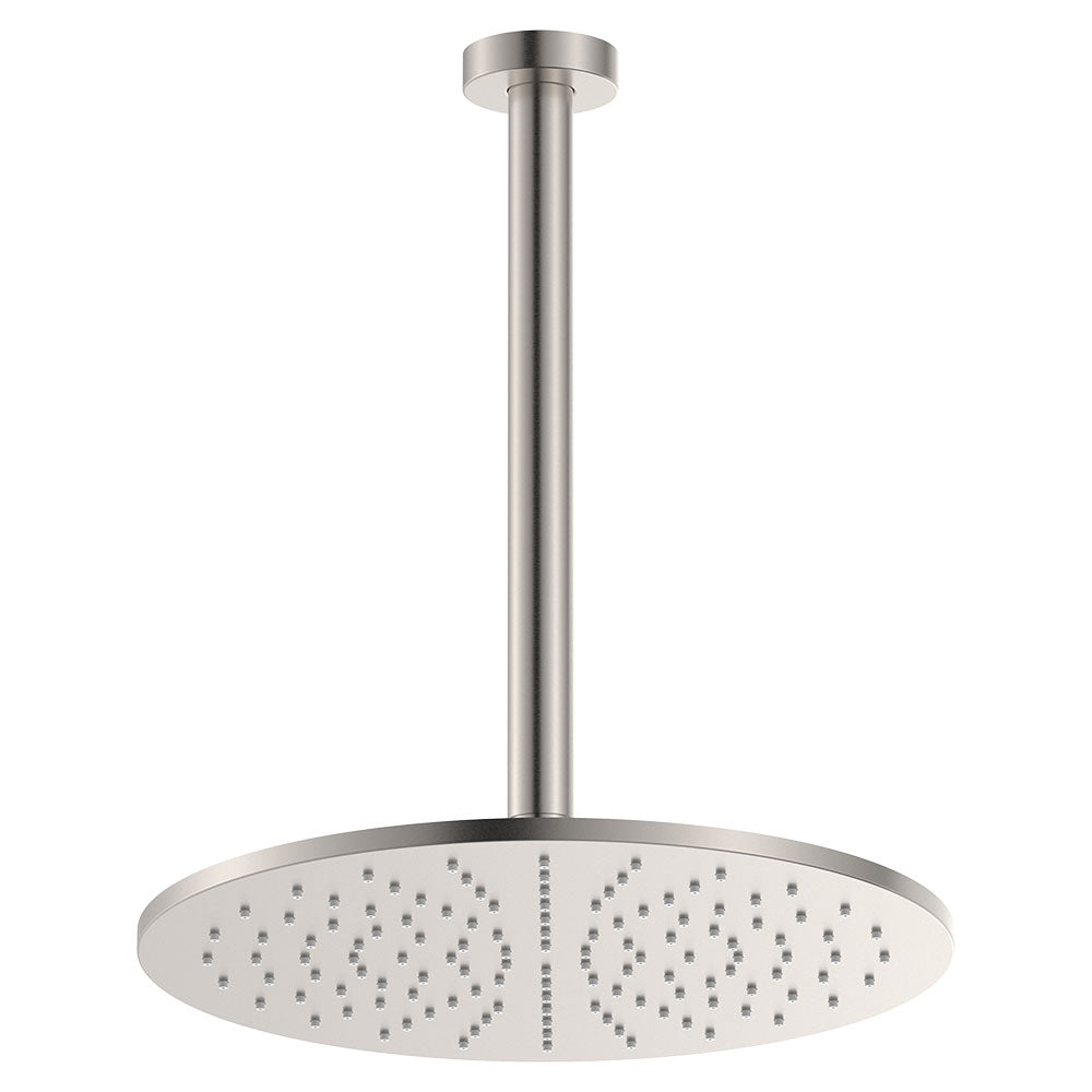 Fienza 411109BN-C Empire Slim Shower Ceiling Dropper Set, Brushed Nickel