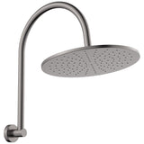 Fienza 411109GM-D Empire Slim Curved Shower Arm Set, Gun Metal