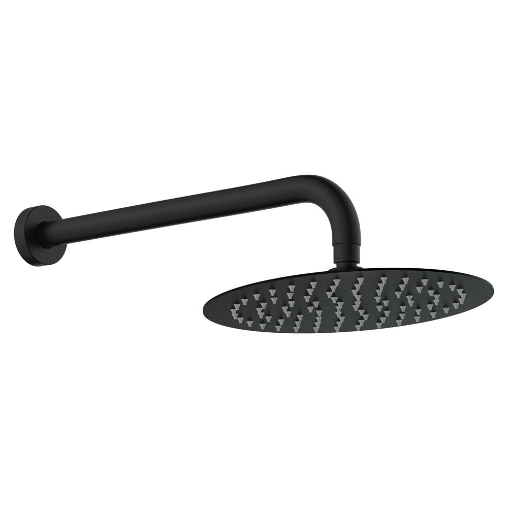 Fienza 411125B-B Kaya Wall Arm Shower Set, Matte Black