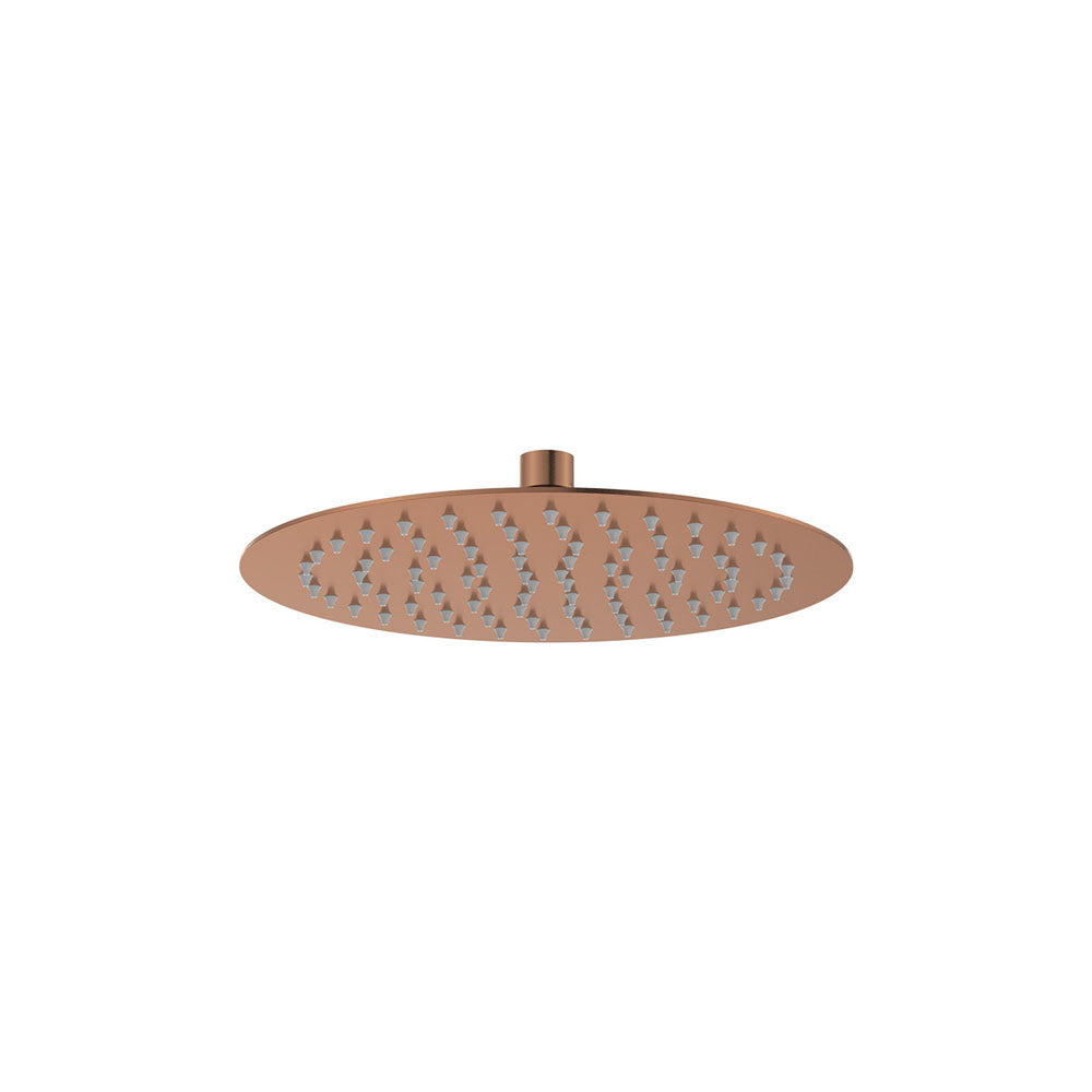 Fienza 411125CO Kaya Round Shower Head 250mm, Brushed Copper