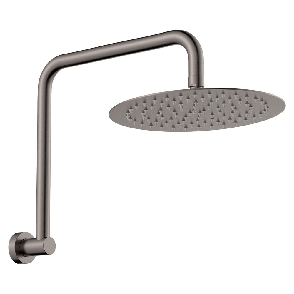 Fienza 411125GM-A Kaya Gooseneck Shower Arm Set, Gun Metal